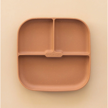 Minika Assiette en silicone avec succion - Almond