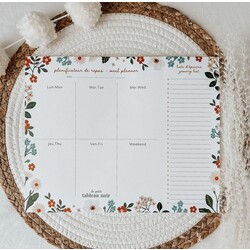 Le Petit Tableau Noir Planificateur de repas-Fleurs