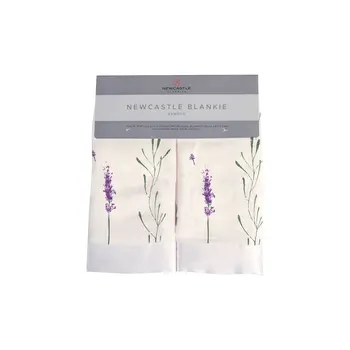 Newcastle Classics Lavender Stems Bamboo Muslin Security Baby Blankie