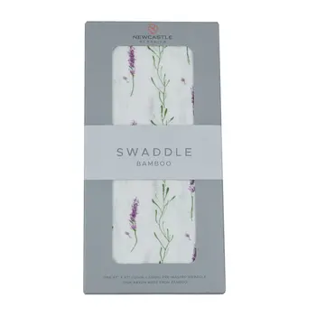 Newcastle Classics Lavender Stems muslin Swaddle