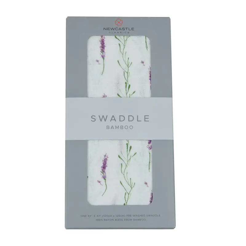 Newcastle Classics Lavender Stems muslin Swaddle