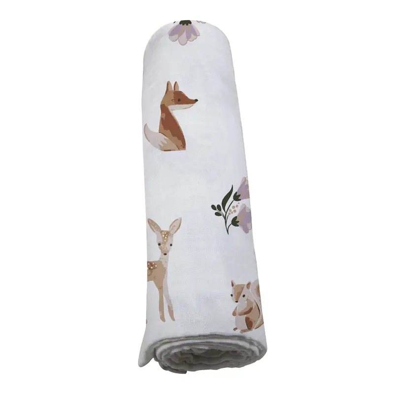 Newcastle Classics Cotton muslin swaddle - Sierra fox and deer