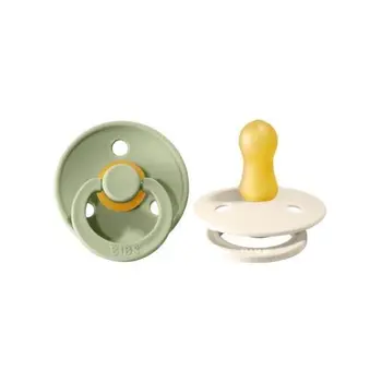 Bibs Ensemble de 2 suces en latex 6-18M - Sage / Ivory