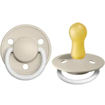 Bibs Set of 2 latex pacifiers 6-18M - Vanilla Glow-in-the-dark