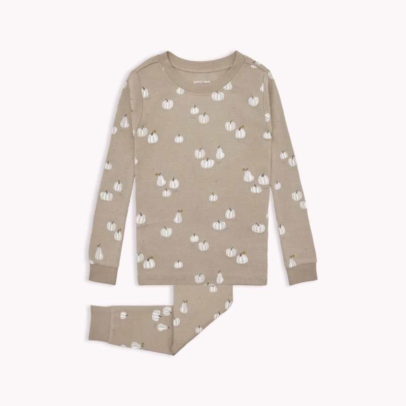 Petit Lem Gourds Print on Pebble Ground PJ Set