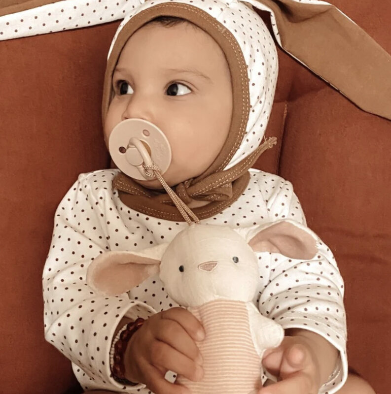 Itzy Ritzy Bitzy Pal Natural Rubber Pacifier & Lovey - Bunny