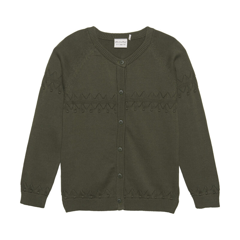 minymo Knitted cardigan-Olive