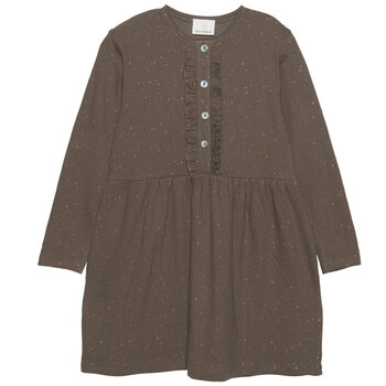 En-fant Long sleeve dress with glitters-Chocolat chip