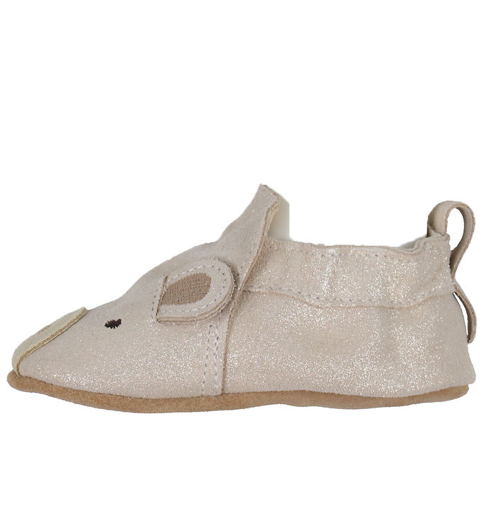 En-fant Soft sole leather shoes - Rose dust with glitter