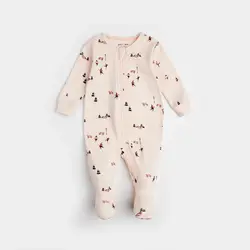 Petit Lem Dormeuse rose pivoine à imprimé «Patinoire»