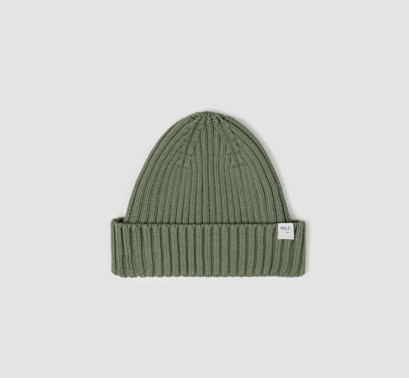 Miles the label Lichen Green Ribbed Beanie