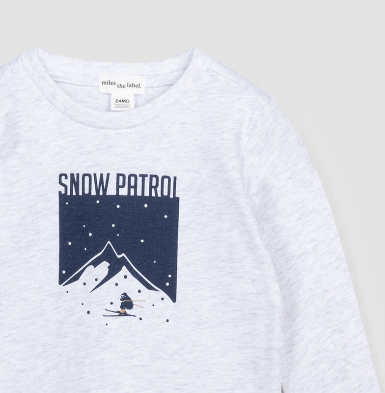 Miles the label Haut gris clair à manches longues « Snow Patrol »