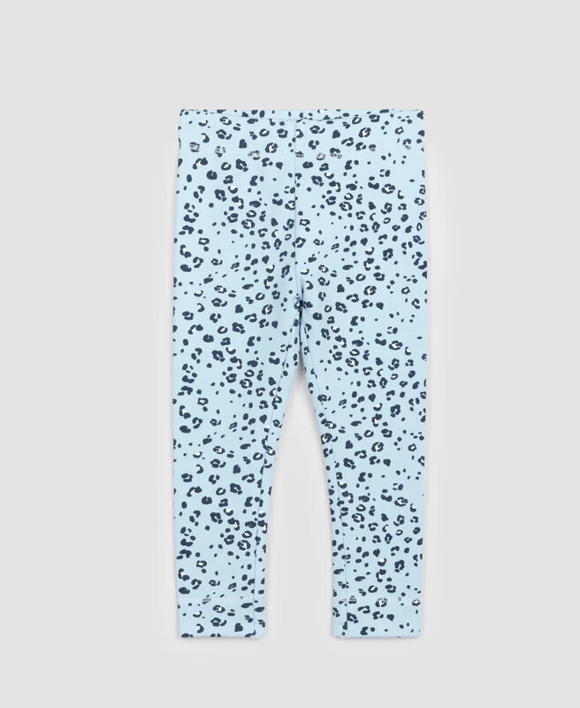 Miles the label Leopard Print on Angel Blue Fleece Leggings