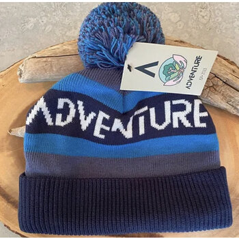 Adventure Winter  pompom beanie  - Blue