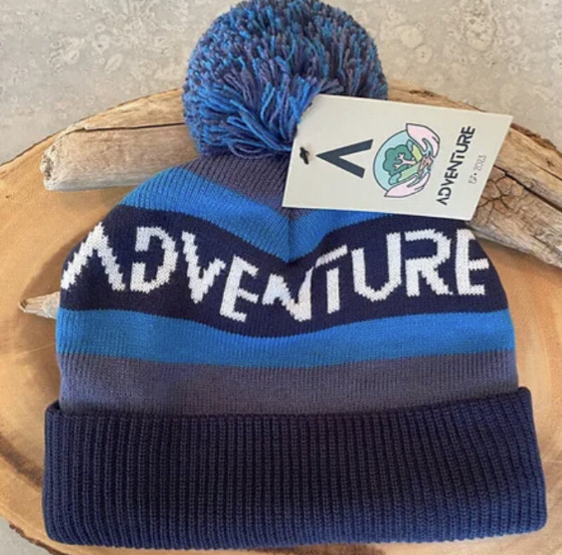 Adventure Winter  pompom beanie  - Blue