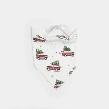 Petit Lem Station Wagon Print on Off-White Dog Bandana