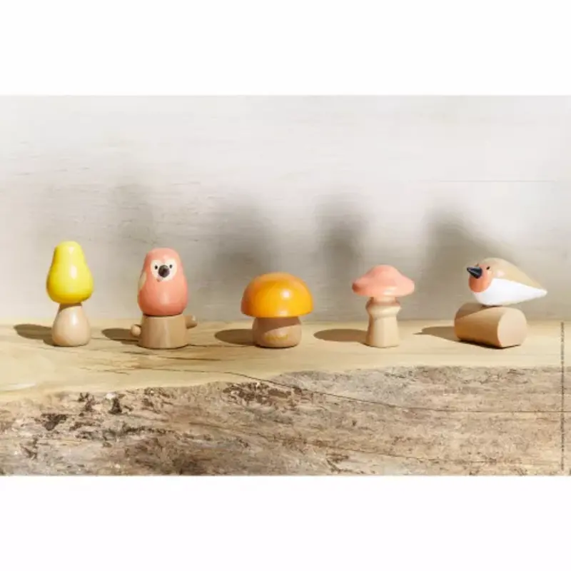 Janod Birds and mushrooms screw toys