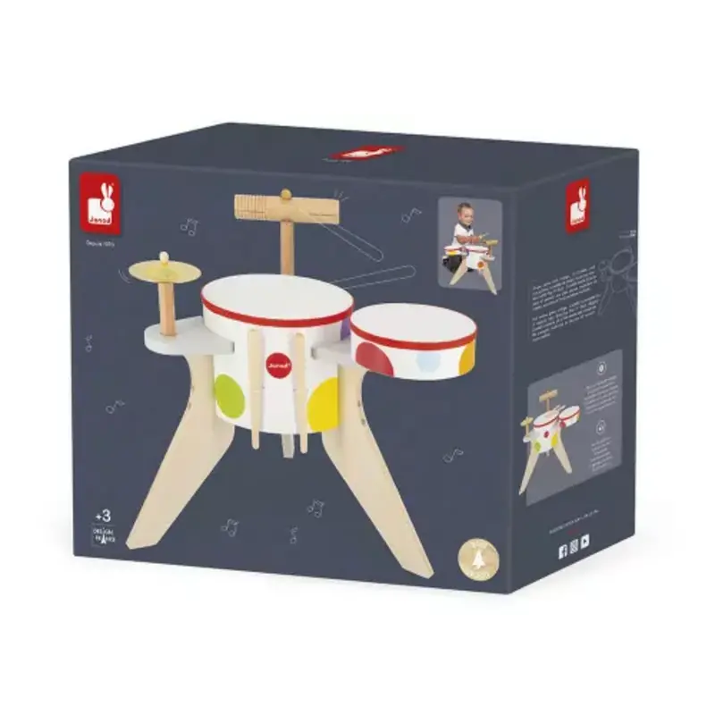 Janod Drum kit-Confetti