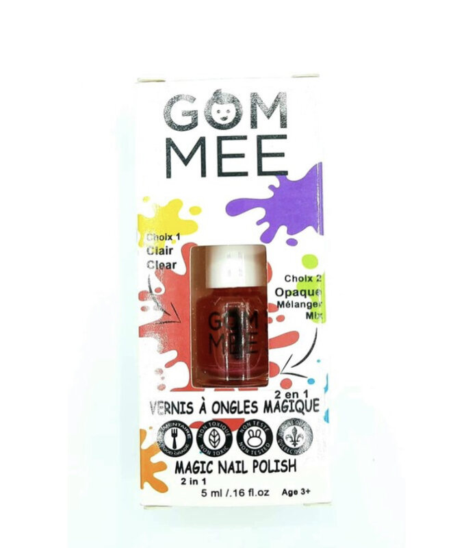 Gom-Mee Vernis magique 2 en 1 - Rouge flash 5ml