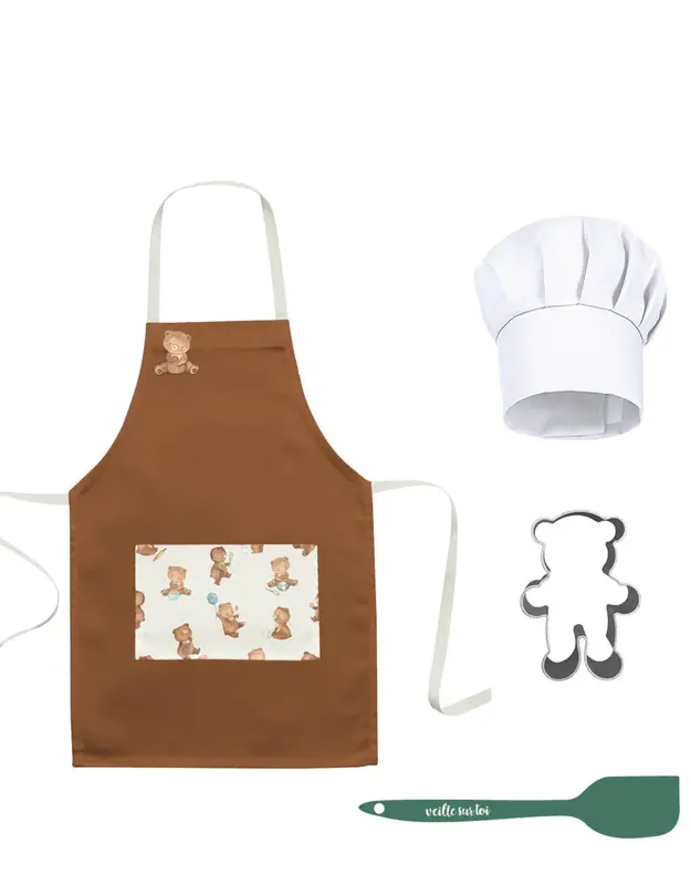 Veille Sur Toi Petit chef ensemble de cuisinier - Petit ours
