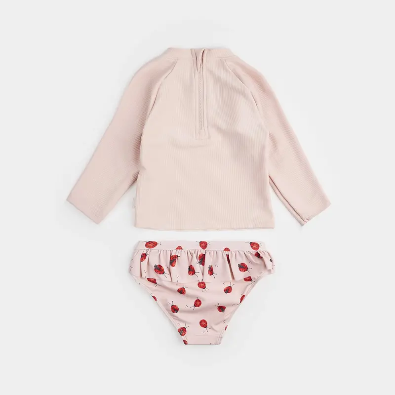 Petit Lem Ensemble de bain rose à imprimé de coccinelles