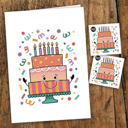 Pico Tatoo Inc Carte de souhaits - Bonne fête (comprend 1 tatouage)