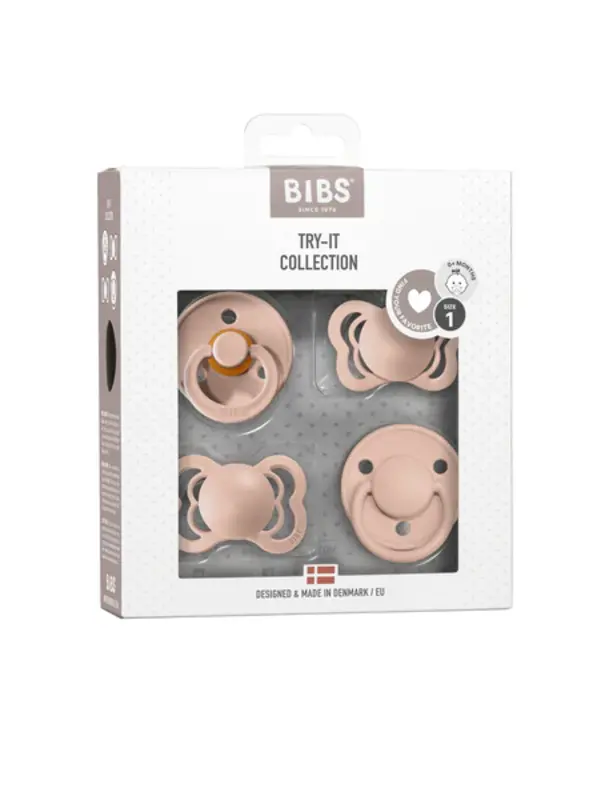 Bibs Pack of 4 pacifiers-Try-It Collection-Blush