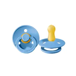 Bibs Ensemble de 2 suces en Latex 0-6M- Bleu Ciel