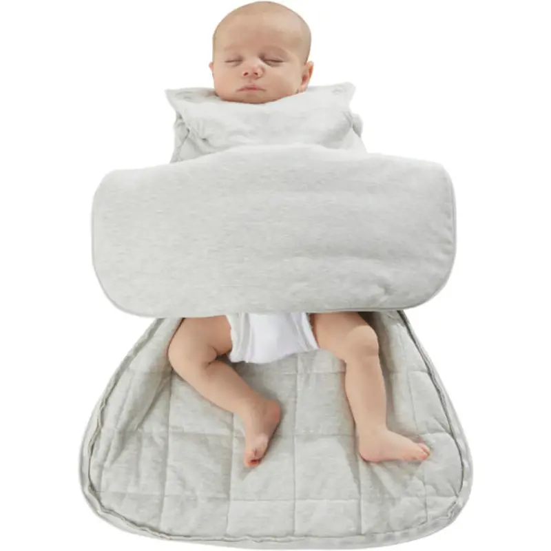 Gunamuna Bamboo duvet swaddle sack 2.6 TOG NB-3M - Heather Grey