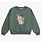 Souris Mini GREEN LONG SLEEVES LOOSE FIT SWEATER WITH ILLUSTRATION