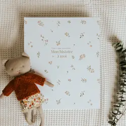 Le Petit Tableau Noir Livre de bébé - Floral beige
