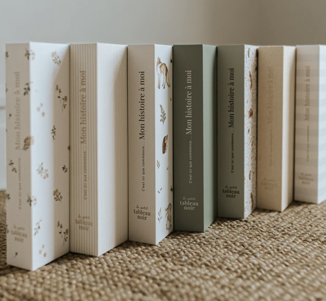 Le Petit Tableau Noir Livre de bébé - Floral beige