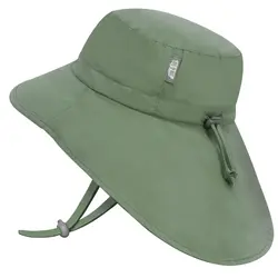 Jan&Jul Kids cotton adventure hat - Juniper green
