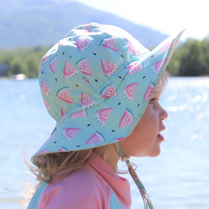 Jan&Jul Chapeau de soleil de coton - watermelon