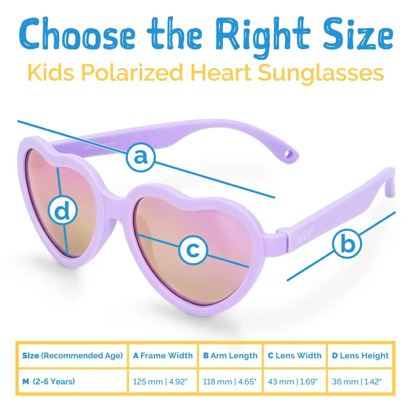 Jan&Jul Kids polarized heart sunglasses - Frosty lavender