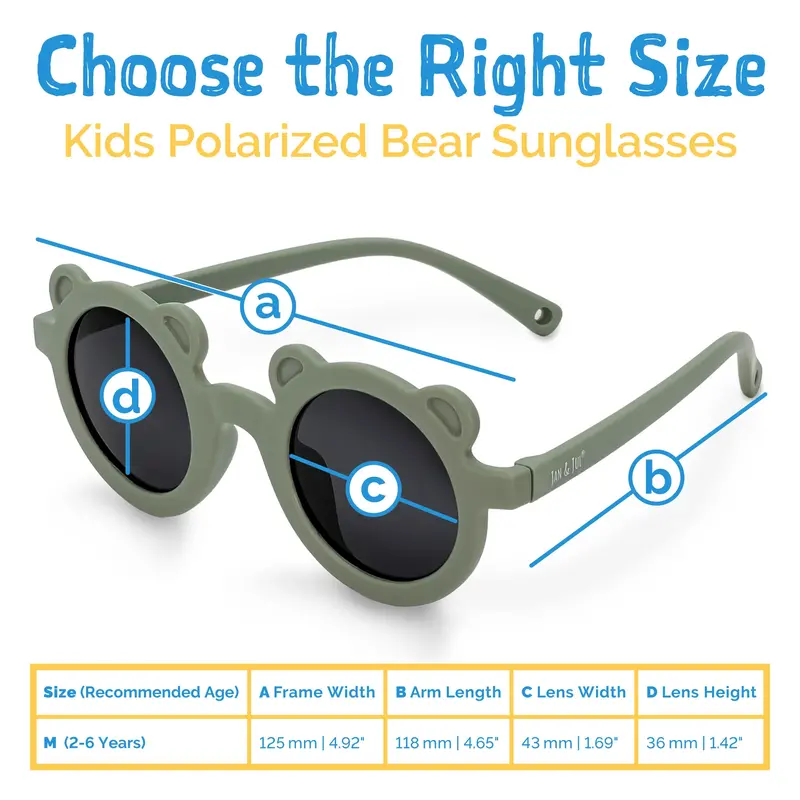 Jan&Jul Kids polarized bear sunglasses - Medium