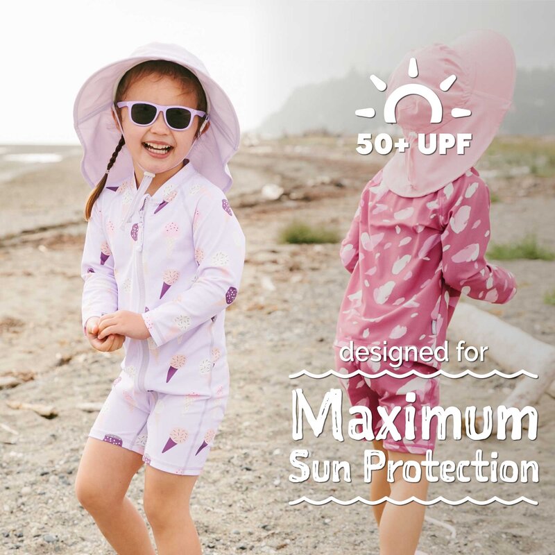 Jan&Jul Kids one piece UV sun suit - Lavender Ice cream