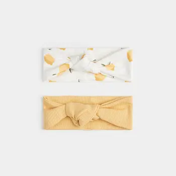 Petit Lem Lemon and Canary 2 pk Headbands