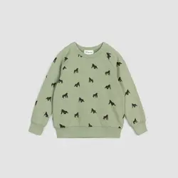 Miles the label Gorilla Print on Tea Green Sweatshirt