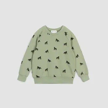 Miles the label Gorilla Print on Tea Green Sweatshirt