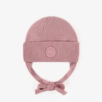 Souris Mini Light pink knitted toque - Baby