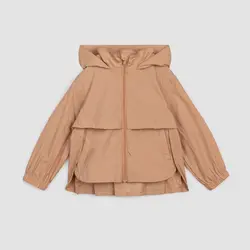 Miles the label Caramel Crinkled Skirted Windbreaker