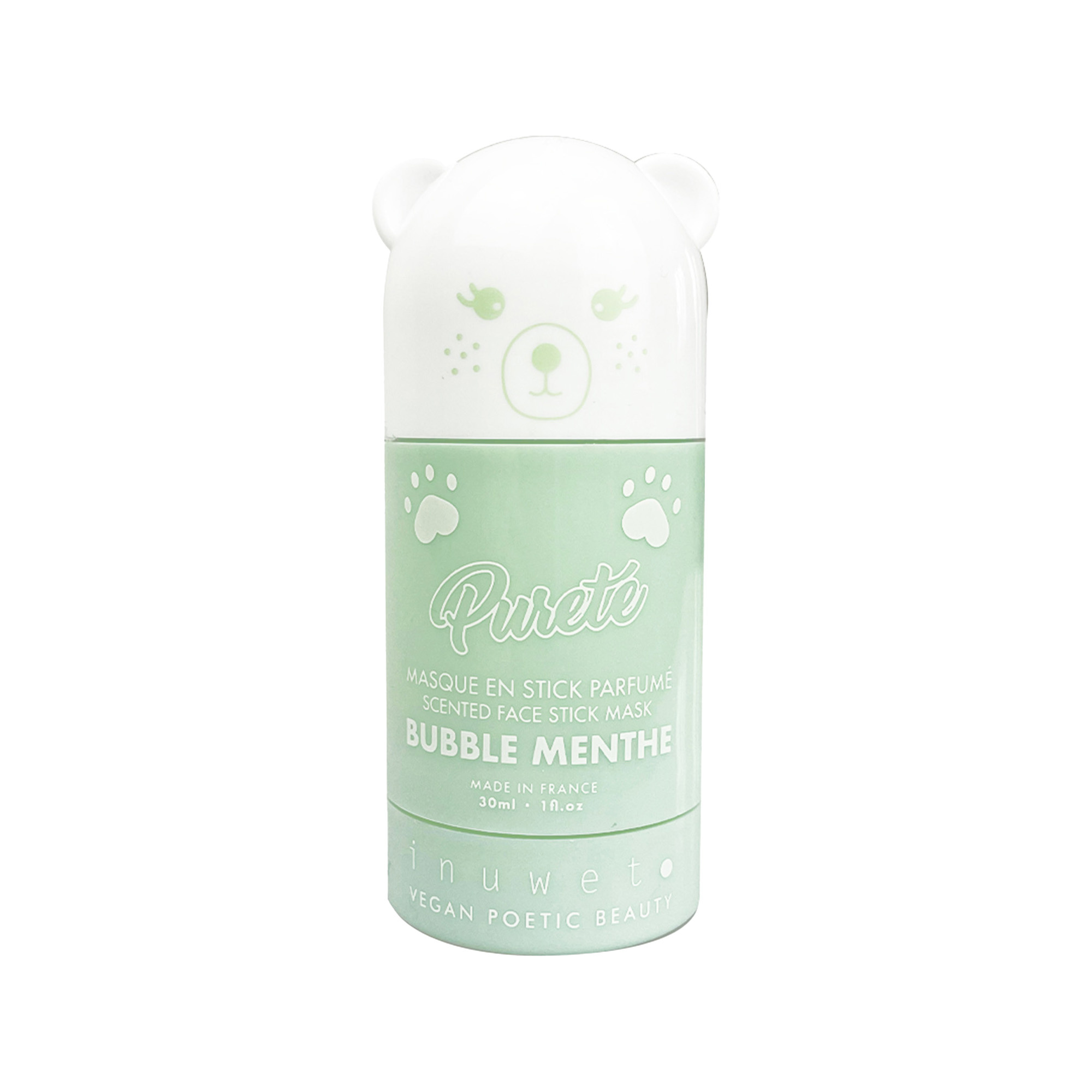 Inuwet Canada Masque visage à l'argile en baton - Purifiant bubble menthe - Inuwet
