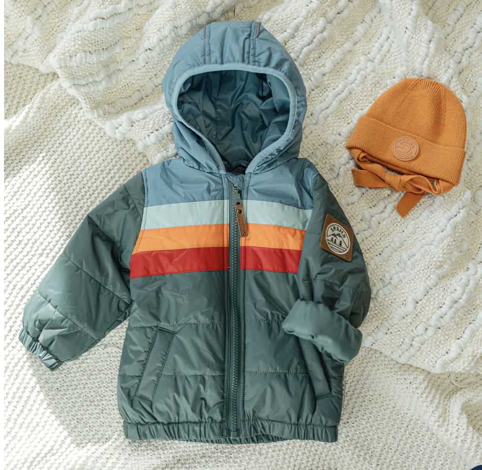 Souris Mini TEAL PUFFER COAT