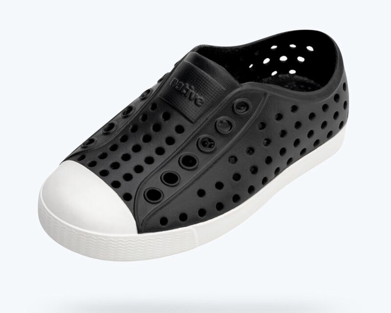 Native Jefferson shoes Child(size 11-13) - Jiffy black / Shell white