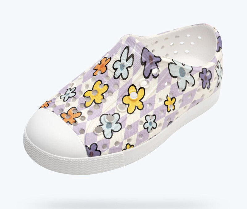 Native Jefferson shoes Child(2-10) - Shell white / Shell white /  Daisy grid