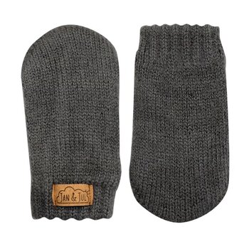 Jan&Jul Mitaines doublées en tricot - dark grey