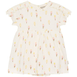 minymo Robe gaufré avec cache-couche à imprimé de crème glacée - Ivoire
