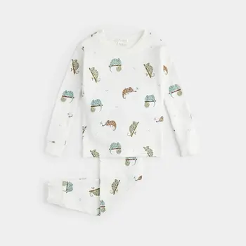 Petit Lem Chameleon Print Infant PJ Set