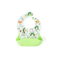 Loulou Lollipop bavette de silicone - chenille lime